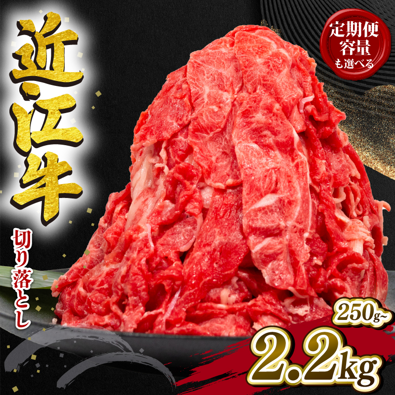選べる!!／近江牛切り落とし 250g ～ 2.2kg 定期便 3回 6回 12回 和牛 黒毛和牛 冷凍 ブランド牛 切り落とし 牛 肉 牛肉  小間切れ 切り落とし 切落し きりおとし 近江牛切落し